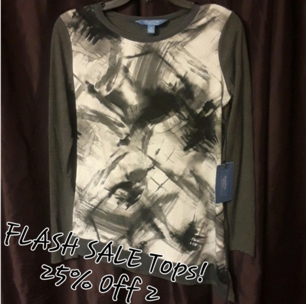 ***** Simply Vera Wang TOP Modernist Nature Black